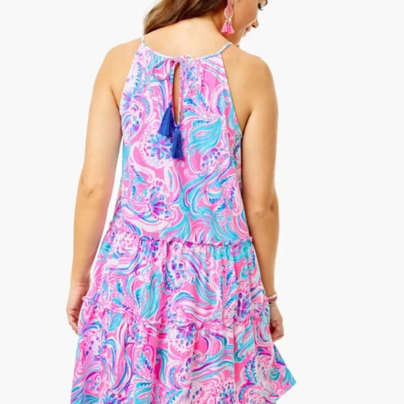 Lilly Pulitzer Evalyn Swing Halter Dress Size Medium Pink NWOT - Picture 2 of 11